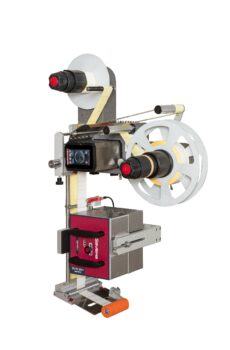 Aplicador de Etiquetas con Impresora de Transferencia Térmica. Dispenser Modelo D-110 F